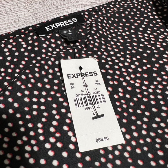 EXPRESS Square Neck Ruffle Wrap Dress - Picture 7 of 16